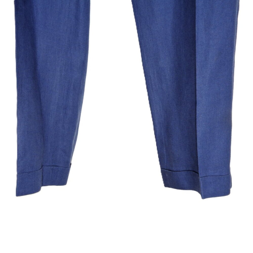 Ralph Lauren Purple Label Trouser 37 Waist Regular Fit Cuffed Linen